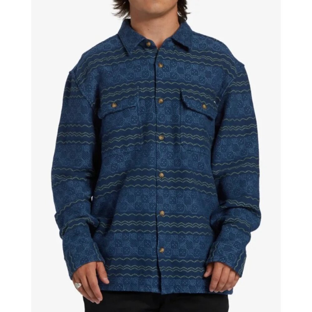 Billabong Offshore Jacquard Flannel Long-sleeved shirt/jacket NEW size Medium